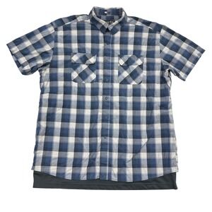 Vertx Guardian Short Sleeve Tactical Shirt Mens 2XL Blue Plaid WeaponGuard Snap